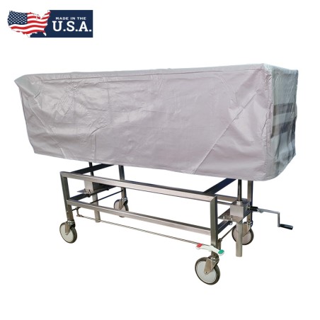 Covered Cadaver Carrier | Trolley with Hand Crank