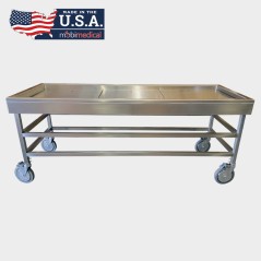 Embalming/Operating Table with Perforated Washing Surface