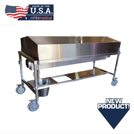 Covered Autopsy Dissection Table - Vented