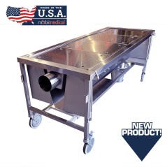 Covered Autopsy Dissection Table - Vented