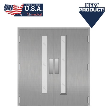 Stainless Steel Double Door - Push Door Face