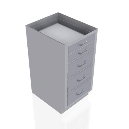 18" Stainless Steel Base Casework: 1 Medium Drawer, 1 Right Door