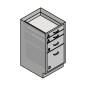 18" Stainless Steel Base Cabinet: 2 Small Drawers, 1 Medium Drawer, 1 Extra Large Drawer 18" Stainless Steel Base Cabinet: 2 Small Drawers, 1 Medium Drawer, 1 Extra Large Drawer