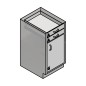 18" Stainless Steel Base Cabinet: 2 Small Drawer, 1 Left Door 18" Stainless Steel Base Cabinet: 2 Small Drawer, 1 Left Door