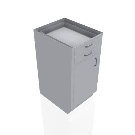 18" Stainless Steel Base Cabinet: 2 Small Drawer, 1 Right Door