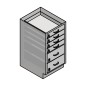 18" Stainless Steel Base Cabinet: 4 Small Drawers, 2 Medium Drawers 18" Stainless Steel Base Cabinet: 4 Small Drawers, 2 Medium Drawers