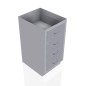 18" Stainless Steel Base Cabinet: 4 Medium Drawers 18" Stainless Steel Base Cabinet: 4 Medium Drawers