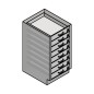 18" Stainless Steel Base Cabinet: 8 Small Drawers 18" Stainless Steel Base Cabinet: 8 Small Drawers