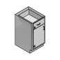 18" Stainless Steel Base Cabinet: 1 Medium Drawer, 1 Right Door 18" Stainless Steel Base Cabinet: 1 Medium Drawer, 1 Right Door