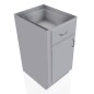 18" Stainless Steel Base Cabinet: 1 Medium Drawer, 1 Right Door 18" Stainless Steel Base Cabinet: 1 Medium Drawer, 1 Right Door