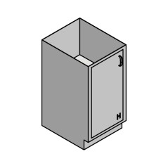 18" Stainless Steel Base Cabinet: 1 Right Door
