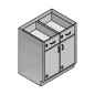 30" Stainless Steel Base Cabinet: 2 Medium Drawers, 2 Doors 30" Stainless Steel Base Cabinet: 2 Medium Drawers, 2 Doors