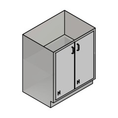 30" Stainless Steel Base Cabinet: 2 Doors