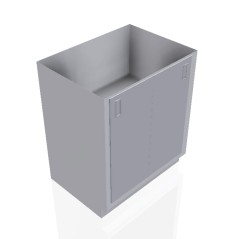 30" Stainless Steel Base Cabinet: 2 Sliding Doors