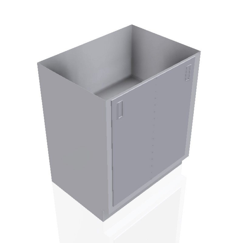 30" Stainless Steel Base Cabinet: 2 Sliding Doors 30" Stainless Steel Base Cabinet: 2 Sliding Doors