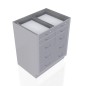 30" Stainless Steel Base Cabinet: 4 Small Drawers, 2 Medium Drawers, 2 Long Medium Drawers 30" Stainless Steel Base Cabinet: 4 Small Drawers, 2 Medium Drawers, 2 Long Medium Drawers