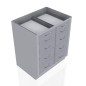 30" Stainless Steel Base Cabinet:4 Small Drawers, 6 Medium Drawers 30" Stainless Steel Base Cabinet:4 Small Drawers, 6 Medium Drawers