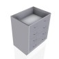 30" Stainless Steel Base Cabinet: 4 Long Medium Drawers 30" Stainless Steel Base Cabinet: 4 Long Medium Drawers