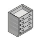 30" Stainless Steel Base Cabinet: 4 Long Medium Drawers 30" Stainless Steel Base Cabinet: 4 Long Medium Drawers