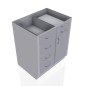 30" Stainless Steel Base Cabinet: 2 Small Drawers, 4 Medium Drawers, Right Door 30" Stainless Steel Base Cabinet: 2 Small Drawers, 4 Medium Drawers, Right Door