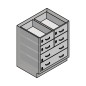30" Stainless Steel Base Cabinet: 4 Medium Drawers, 2 Long Medium Drawers 30" Stainless Steel Base Cabinet: 4 Medium Drawers, 2 Long Medium Drawers