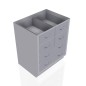30" Stainless Steel Base Cabinet: 4 Medium Drawers, 2 Long Medium Drawers 30" Stainless Steel Base Cabinet: 4 Medium Drawers, 2 Long Medium Drawers