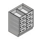 30" Stainless Steel Base Cabinet: 8 Medium Drawers 30" Stainless Steel Base Cabinet: 8 Medium Drawers