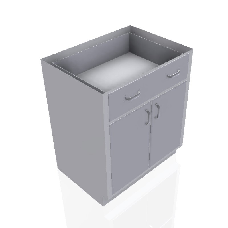 30" Stainless Steel Base Cabinet: 1 Long Medium Drawer, 2 Doors 30" Stainless Steel Base Cabinet: 1 Long Medium Drawer, 2 Doors