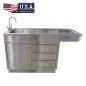 Exam/Operating Veterinarian Table with Sink and Knee Space