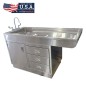 Exam/Operating Veterinarian Table with Sink and Knee Space