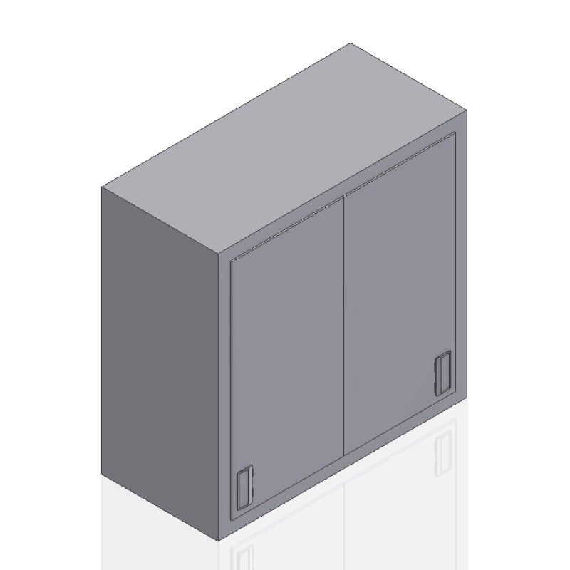30" Stainless Steel Wall Cabinet: 30" Tall 2 Slide Doors 30" Stainless Steel Wall Cabinet: 30" Tall 2 Slide Doors