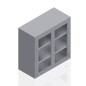 30" Stainless Steel Wall Cabinet: 30" Tall 2 Slide Pulls Doors 30" Stainless Steel Wall Cabinet: 30" Tall 2 Slide Pulls Doors