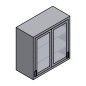 30" Stainless Steel Wall Cabinet: 30" Tall 2 Slide Pulls Doors 30" Stainless Steel Wall Cabinet: 30" Tall 2 Slide Pulls Doors