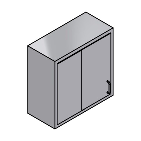 32" Stainless Steel Wall Cabinet: 30" Tall Dead Corner Door Right