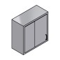 32" Stainless Steel Wall Cabinet: 30" Tall Dead Corner Door Right
