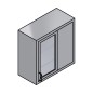 32" Stainless Steel Wall Cabinet: 30" Tall Dead Corner Glass Door Left 32" Stainless Steel Wall Cabinet: 30" Tall Dead Corner Glass Door Left