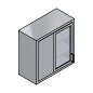 32" Stainless Steel Wall Cabinet: 30" Tall Dead Corner Glass Door Right 32" Stainless Steel Wall Cabinet: 30" Tall Dead Corner Glass Door Right