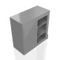 32" Stainless Steel Wall Cabinet: 30" Tall Dead Corner Glass Door Right 32" Stainless Steel Wall Cabinet: 30" Tall Dead Corner Glass Door Right