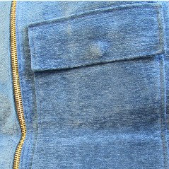Navy Blue Zipper Cot Pouch