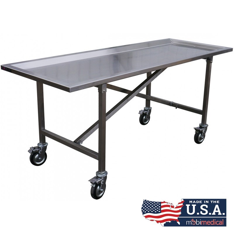 Mobi HD Stainless Steel Folding Dressing / Embalming Table