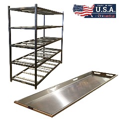 5 Tier End Load Roller Rack with 23" Trays