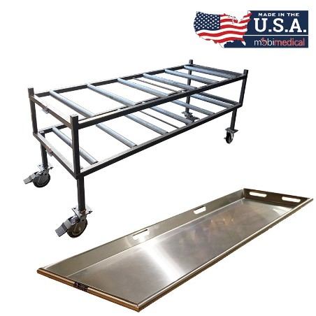 2 Tier End Load Roller Rack with 27" Trays