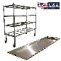 4 Tier End Load Roller Rack with 27" Trays