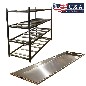 4 Tier End Load Roller Rack with 30" Trays