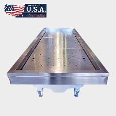 Hydraulic Embalming/Operating Table with Perforated Washing Surface