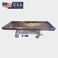 Hydraulic Embalming/Operating Table with Perforated Washing Surface