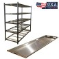 5 Tier Side Load Roller Rack with 30" Trays