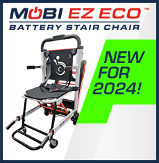 New for 2024! The NEW MOBI EZ ECO Battery stair Chair